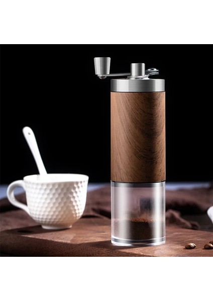 Açık Gri Gıanxı Manuel Kahve Değirmeni Taşınabilir Ahşap Tahıl Paslanmaz Çelik Kahve Çekirdeği Değirmeni Profesyonel El Yapımı Kahve Aksesuarları (Yurt Dışından)