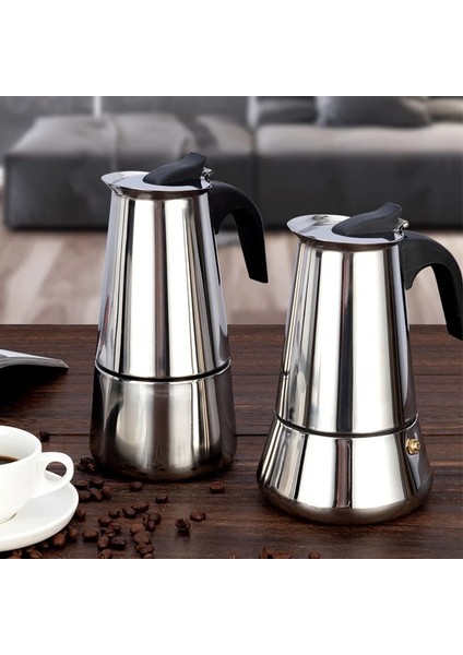 200 ml Paslanmaz Çelik Kahve Makinesi Cezve Moka Pot Şofben Kahve Makineleri Su Isıtıcısı Kahve Brewer Latte Percolator Soba Kahve Araçları (Yurt Dışından) indirimleri