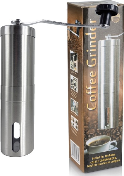 Paslanmaz Manuel Kahve Değirmeni Kahve Aksesuarı Taşınabilir El Değirmeni Kahve Çekirdeği Çapak Öğütücü Değirmeni Çift Rulman Konumlandırma (Yurt Dışından) fiyatları