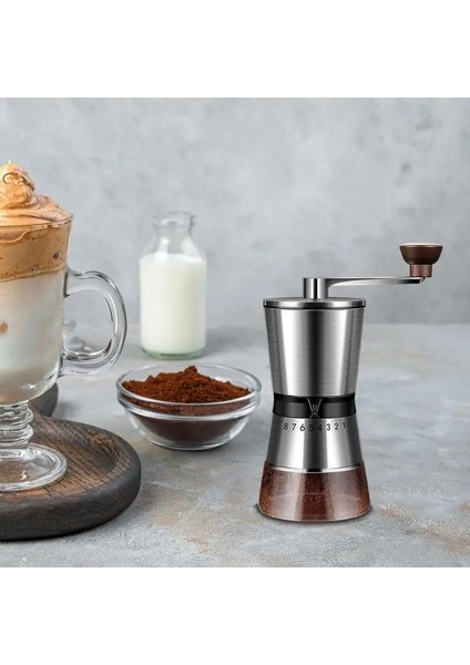 6 Vites Ayarlanabilir Manuel Kahve Değirmeni Ayarlanabilir Kalınlık Kahve Çekirdeği Öğütücü Paslanmaz Çelik Cafe ve Ev Için Taşınabilir Taşlama Çekirdek (Yurt Dışından) modelleri