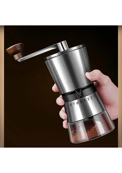 6 Vites Ayarlanabilir Manuel Kahve Değirmeni Ayarlanabilir Kalınlık Kahve Çekirdeği Öğütücü Paslanmaz Çelik Cafe ve Ev Için Taşınabilir Taşlama Çekirdek (Yurt Dışından) indirimleri