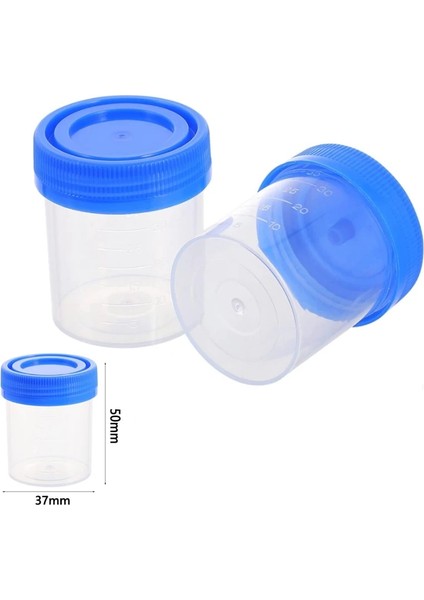 5.2x3.5x3.4cm 50 Parça 5-100 Adet İdrar Toplama Kabı 40/60/100/120 ml (Yurt Dışından)