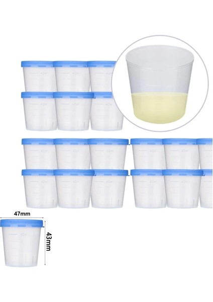 5.2x3.5x3.4cm 50 Parça 5-100 Adet İdrar Toplama Kabı 40/60/100/120 ml (Yurt Dışından)