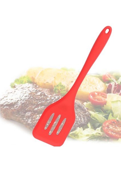 03 Silikon Çeviriciler Alet Spatula Yumurta Balık Kızartma Tavası Kepçe Kızarmış Kürek Oluklu Çeviriciler Mutfak Aletleri Pişirme Gereçleri (Yurt Dışından) indirimleri