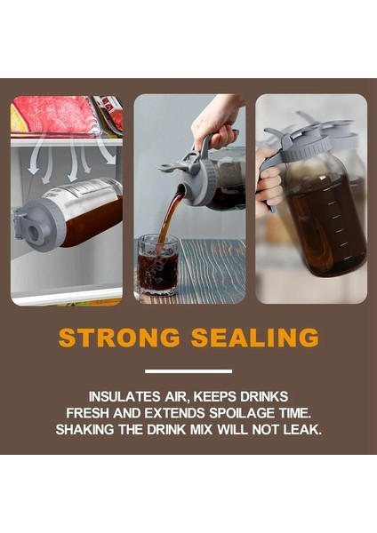 Siyah Soğuk Demleme Kahve Makinesi 64OZ Soğuk Demleme Sürahi Buzlu Demleme Kahve, Buzlu Çay Için Paslanmaz Çelik Süper Yoğun Filtre ile (Yurt Dışından) fiyatları