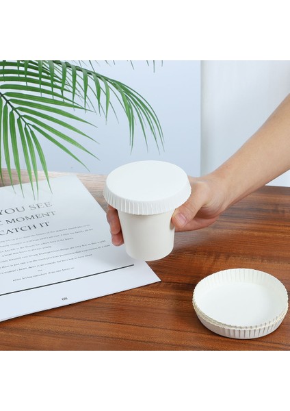 8x8 cm 150 Adet Espresso Bardak Bardak Kapakları Seyahat Kahve Tumbler Kağıt Içme Tek Kullanımlık Içecek Saman Kapakları (Yurt Dışından)