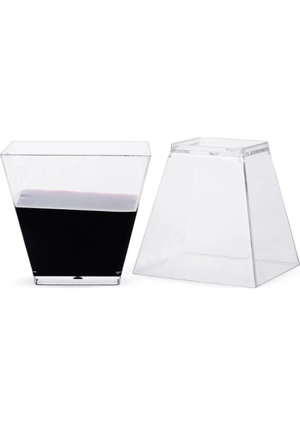 50 Adet Tek Kullanımlık Plastik Bardaklar Şeffaf Kısım Şeffaf Trapez Gıda Kabı Jöle Yoğurt Musları Tatlı Pişirme 60ML (Yurt Dışından) modelleri