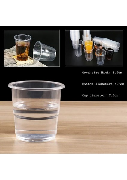 200 Adet 50 ADET/100 ADET/200 ADET/300 Adet Şeffaf Plastik 8 Oz Tek Kullanımlık Bardaklar 230 ml Içecek Bardağı Otomat Tarzı Bardak (Yurt Dışından)