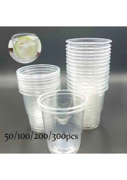 200 Adet 50 ADET/100 ADET/200 ADET/300 Adet Şeffaf Plastik 8 Oz Tek Kullanımlık Bardaklar 230 ml Içecek Bardağı Otomat Tarzı Bardak (Yurt Dışından)