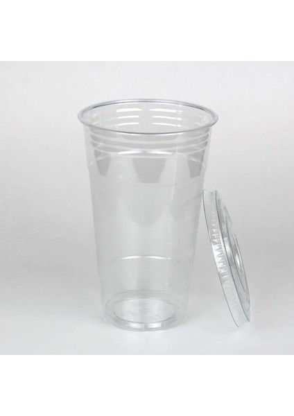 360ML 50 Adet 360/500ML 50 Adet Tek Kullanımlık Şeffaf Plastik Bardaklar Kapaklı Buzlu Soğuk Içecekler Için Kahve Çay Smoothie Kabarcık Boba Milkshake Bardakları (Yurt Dışından)