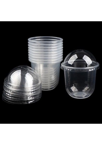 360ML Kapaksız 50 Adet 250/360/500ML Tek Kullanımlık Mus Sütlü Kek Kapaklı Bardak Şeffaf Plastik Puding Jöle Tatlı Yoğurt Parti Iyilik (Yurt Dışından)