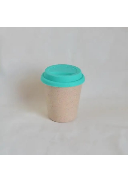 Gök Mavisi Kapaklı 300ML Kahve Kupaları 300ML Bambu Elyaf Kahve Bantlı Fincan, Biyobozunur Içecek Bardağı Bebek Yemek Takımı Kahve Fincanları, Silikon Kapaklı El Bardağı (Yurt Dışından)
