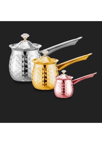 Gümüş 600 ml Paslanmaz Çelik Türk Cezve Çekme Çiçek Fincan Kahve Makinesi Süt Köpürtme Sürahi Çikolata Eritme Yunan Süt Isıtıcı Pot (Yurt Dışından)