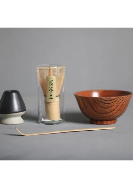 02 4 Adet Matcha Çay Seti Ev Ofis Salonu Çay Yapma Araçları Ahşap Çay Kaseleri Baaburi Aksesuarları Japon Çay Töreni Hediyeler (Yurt Dışından)