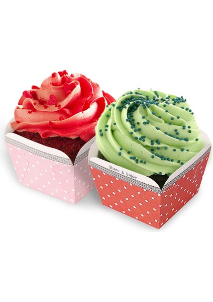 100 Adet 100 Adet Sevimli Kağıt Cupcake Bardak Kare Tek Kullanımlık Kek Fincan Isıya Dayanıklı Tatlı Kaseler Mini Kek Kutusu Parti Düğün Malzemeleri (Yurt Dışından)