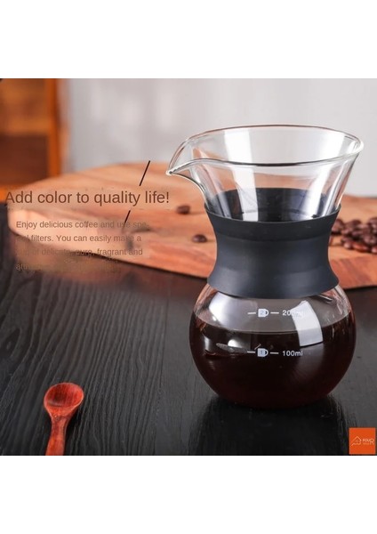 400 ml Cam Cezve Manuel Espresso Kahve Makinesi Paslanmaz Çelik Kahve Filtresi Dayanıklı Kahve Damla Paylaşımı Pot Coffeeware 400/600 ml (Yurt Dışından)