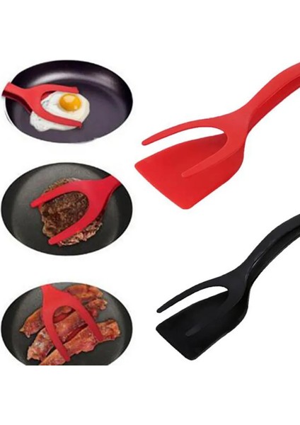 Kırmızı 2 In 1 Mutfak Maşası Pişirme Kapları Barbekü Izgara Maşası Yapışmaz Ekmek Pişirme Maşası Pişirme Gadget'ı Mutfak Eşyası Için (Yurt Dışından) fırsatları