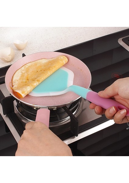 Gök Mavisi Silikon Mutfak Gereçleri Pişirme Gereçleri Spatula Sığır Eti Yumurta Mutfak Kazıyıcı Geniş Pizza Pişirme Araçları Kürek Yapışmaz Spatula (Yurt Dışından) indirimleri