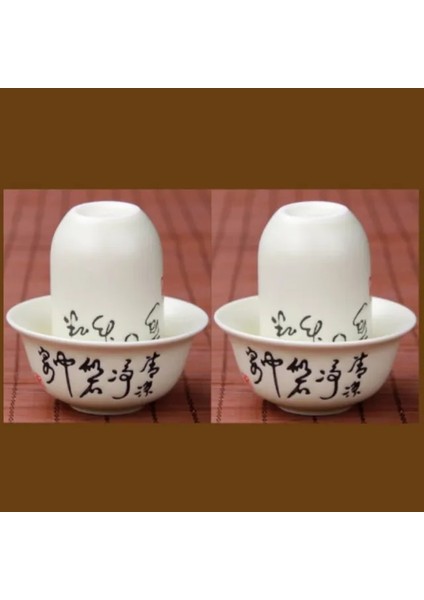 D-- 2 Adet Resim Olarak Porselen Drinkware Çay Fincanı Seramik Çay Bardağı Seti Çaydanlık Oolong Çay Seramik Çin Kung Fu Çay Aksesuarları (Yurt Dışından)