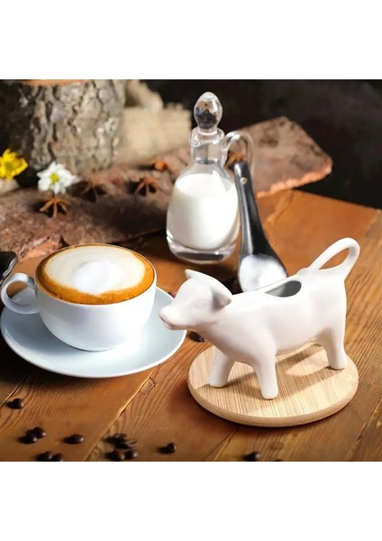 Inek 40 ml Sürahi Kremalı Süt Seramik Kahve Mini Sos Sürahisi Sos Dökücü Inek Kolu Bardak Dağıtıcı Tekne Köpürtme Porselen Şurup Hayvan (Yurt Dışından) indirimleri