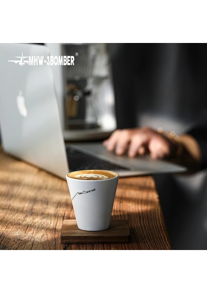 1 Adet Siyah 120 ml Seramik Kahve Latte Bardak Narin Boyama Espresso Çay Kupaları Süt Şarap Bardağı Şık Cafe Ev Aksesuarları Barista Araçları (Yurt Dışından)