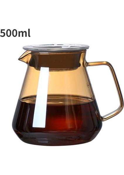 500ML Amber Bulut Kahve Makinesi 300ML 600ML 700ML Dökün Cam Aralığı Kahve Sunucusu Su Şişesi Kahve Makinesi Barista Filtre El Demleme Fincan (Yurt Dışından)