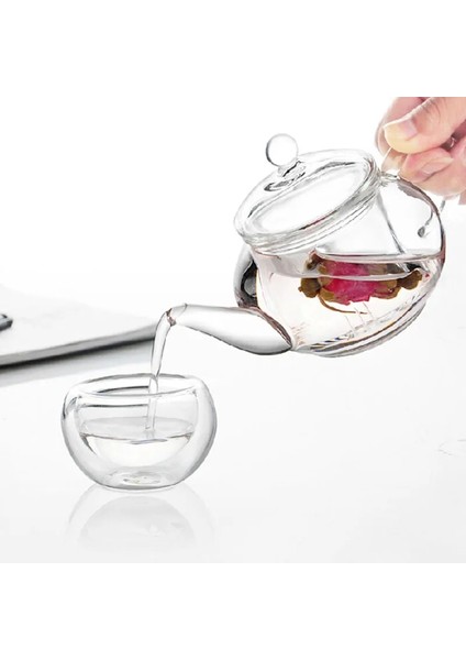 Çay Fincanı 4 Adet 250 ml Cam Çaydanlık Ev Teaware Çay Demlik Isıya Dayanıklı Yüksek Sıcaklık Patlamaya Dayanıklı Süt Gül Çiçek Çay Seti Çay Fincanı (Yurt Dışından) indirimleri