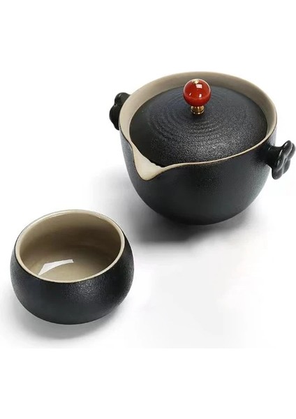 L Çoklu Stiller Seyahat Çay Takımları Yüksek Kaliteli, Güzel ve Zarif Gaiwan Çaydanlık ve Bardaklar Porselen Çay Seti 1 Çaydanlık 1 Çay Bardağı (Yurt Dışından)