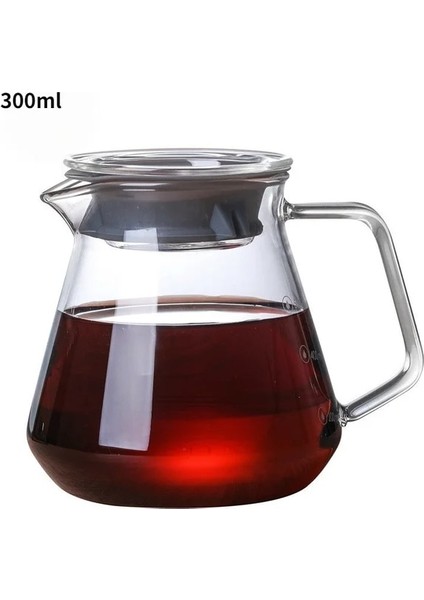 300ML Sürahi Damla Cezve 300ML 500ML V60 Cam Aralığı Sunucu Su Isıtıcısı Brewer Barista Percolator Üzerine Dökün Temizle#6 (Yurt Dışından)