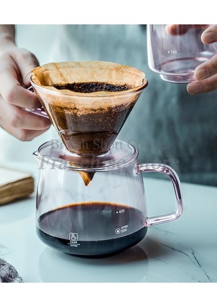 300ML Sürahi Damla Cezve 300ML 500ML V60 Cam Aralığı Sunucu Su Isıtıcısı Brewer Barista Percolator Üzerine Dökün Temizle#6 (Yurt Dışından)