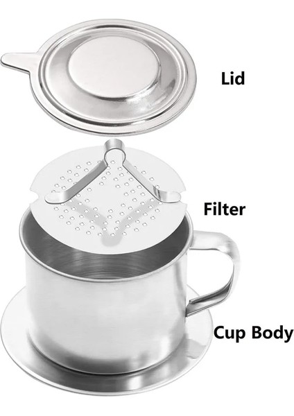 No.9 Vietnamca Phin Kahve Damlama Fincan Filtresi Paslanmaz Çelik Geleneksel Vietnam Kahve Makinesi Kahve Demleme Aracı Ofis, Ev Için (Yurt Dışından) fırsatları