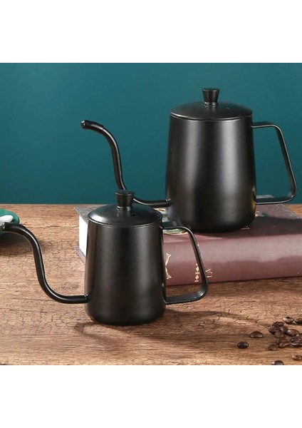 350ML-12OZ 350/600ML Damla Su Isıtıcısı Kahve Çay Potu Yapışmaz Kaplama Gıda Sınıfı Paslanmaz Çelik Deve Boynu Damla Su Isıtıcısı Kuğu Boyun Ince Ağız (Yurt Dışından)