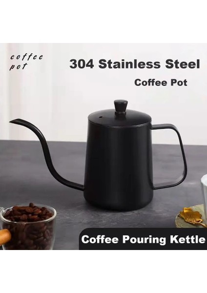 350ML-12OZ 350/600ML Damla Su Isıtıcısı Kahve Çay Potu Yapışmaz Kaplama Gıda Sınıfı Paslanmaz Çelik Deve Boynu Damla Su Isıtıcısı Kuğu Boyun Ince Ağız (Yurt Dışından)