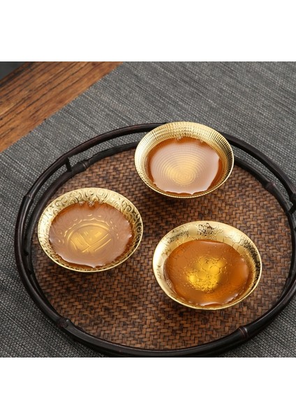 Altın A 2 Adet Vintage Yaldız Çay Bardağı Seramik Çay Fincanı Çin Tarzı Retro El Yapımı Çay Bardağı Temmoku Sır Çay Seti Ev Çay Kase Ana Fincan (Yurt Dışından)