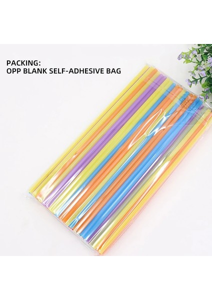 Mavi 100 Adet 23CM 100 Adet Payet 260MM Renk Siyah Beyaz Uzun Esnek Düğün Parti Malzemeleri Plastik Pipetler Mutfak Aksesuarları (Yurt Dışından)
