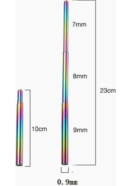 B Yeniden Kullanılabilir Taşınabilir Içme Pipeti Paslanmaz Çelik Teleskopik Pipet Temizleme Fırçası ile Kamp Malzemeleri (Yurt Dışından)