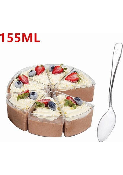 30PCS7 30PCS Kaşıklı Tatlı Bardak Plastik Servis Bardakları Meze Mousse Meyve Parfe Bardak Doğum Günü Partisi Düğün Tatlı Kaseleri (Yurt Dışından)