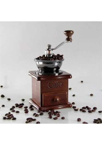 Standart Manuel Mini Kahve Değirmeni Ahşap Vintage Antika Seramik El Krank Kahve Değirmeni Retro Tarzı Ahşap Kahve Değirmeni (Yurt Dışından) modelleri
