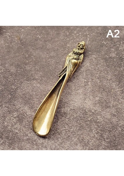 Yaratıcı Pirinç Bakır Çay Kaşığı Şeker Kürek Lotus Kök Çayı Kepçe Spatula Altın Kahve Kaşığı Teaware Dondurma Mutfak Aracı (Yurt Dışından)