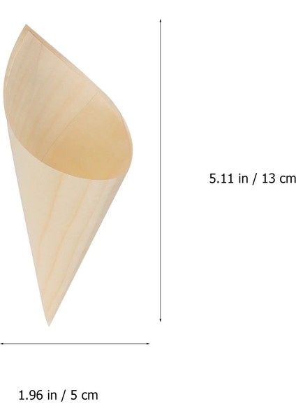 15X10X10CM 25 Adet Yemek Masası Dekor Dondurma Külahları Şeker Tek Kullanımlık Koniler Gıda Dondurma Bambu (Yurt Dışından) fırsatları