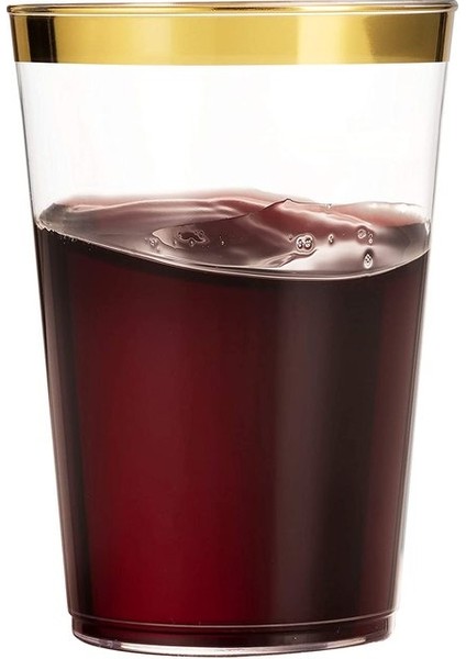 Altın 50 Adet 75 Paket 12 Oz Altın Plastik Bardaklar - Zarif Düğünler, Güzel Kutlamalar Için Premium Altın Çerçeveli Plastik Tek Kullanımlık Bardaklar Bardaklar (Yurt Dışından)