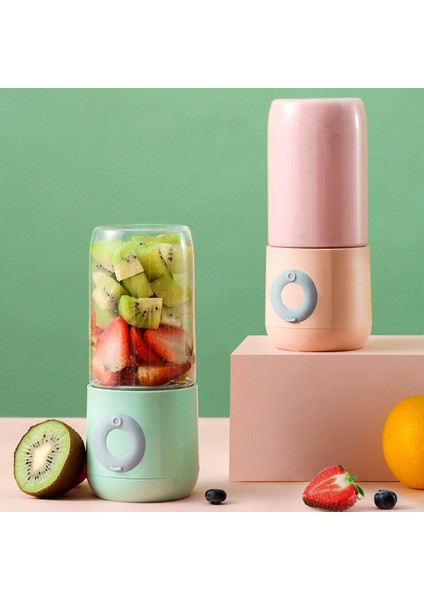 6 Bıçak Pembe Taşınabilir Blender Elektrikli USB Mikser Sıkacağı Makinesi 500 ml Mini Gıda Smoothie Işlemcisi El Kişisel Meyve Sıkacağı Sıkacağı (Yurt Dışından)