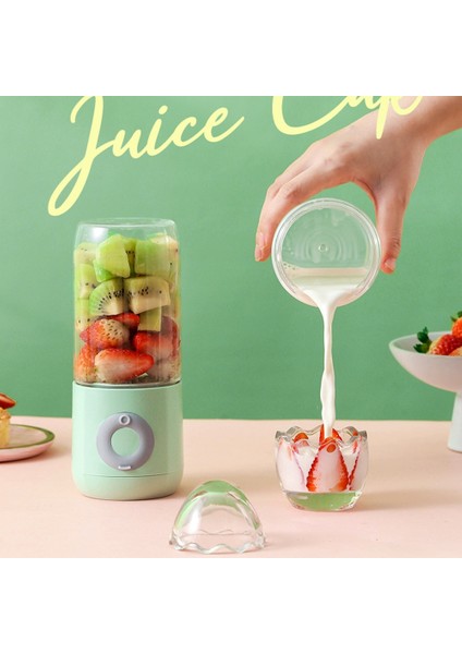 6 Bıçak Pembe Taşınabilir Blender Elektrikli USB Mikser Sıkacağı Makinesi 500 ml Mini Gıda Smoothie Işlemcisi El Kişisel Meyve Sıkacağı Sıkacağı (Yurt Dışından)