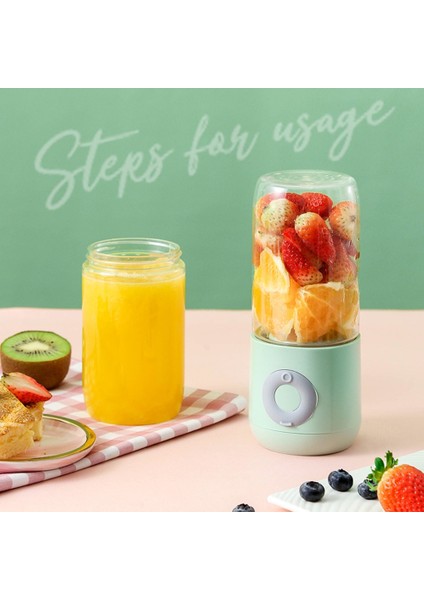 6 Bıçak Pembe Taşınabilir Blender Elektrikli USB Mikser Sıkacağı Makinesi 500 ml Mini Gıda Smoothie Işlemcisi El Kişisel Meyve Sıkacağı Sıkacağı (Yurt Dışından)