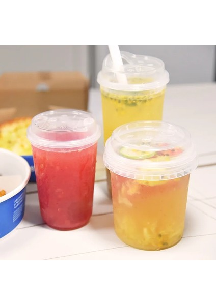 1000ML 1 Adet Plastik Kapaklı Bardaklar Büyük Kapasiteli 700ML/1000ML Kova Taşınabilir Süt Çay Bardağı Kapaklı ve Pipetli Şeffaf Bardaklar Yeniden Kullanılabilir (Yurt Dışından)