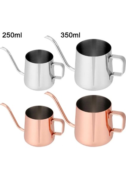 Rose RED-250ML 250/350ML Paslanmaz Çelik El Damla Cezve Çaydanlık Damla Su Isıtıcısı El Damla Uzun Borulu Su Isıtıcısı Fincan Filtre Ev Kahve Çay Potu (Yurt Dışından)