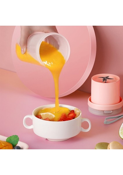 Gri Mini Sıkacağı Çok Fonksiyonlu Ev Suyu Sebze Fincan USB Şarj Taşınabilir Blender Elektrikli Meyve Sıkacağı 350 ml Mutfak Malzemeleri (Yurt Dışından)