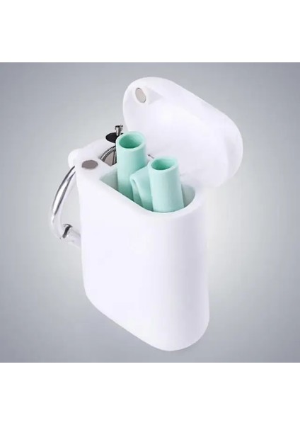 Yeşil 1 Takım 1 Takım Yeni Yaratıcı Açık Taşınabilir Katlanabilir Içme Samanı Yeniden Kullanılabilir Pc Saklama Kutusu ile Kolay Temizlik Yanınızda Taşınabilir (Yurt Dışından)
