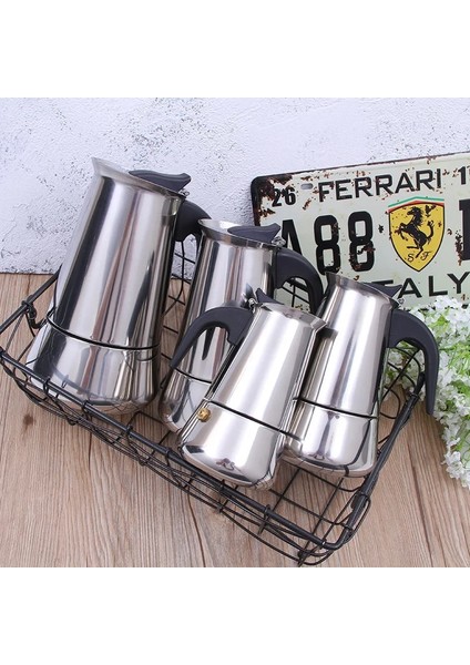 300ML 2/4/6/9 Bardak Kahve Makinesi Pot Paslanmaz Çelik Mocha Espresso Latte Soba Filtre Moka Kahve Makinesi Cezve Mutfak Için (Yurt Dışından) indirimleri