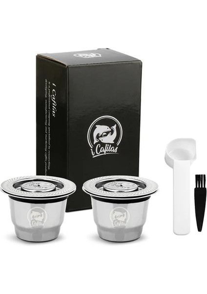2 Adet Icafilasfor Nespresso Yeniden Kullanılabilir Doldurulabilir Kapsül Crema Espresso Yeniden Kullanılabilir Doldurulabilir Kahve Filtresi (Yurt Dışından)